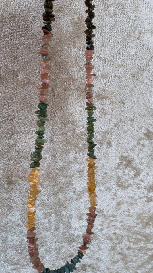 Collar piedras multicolor